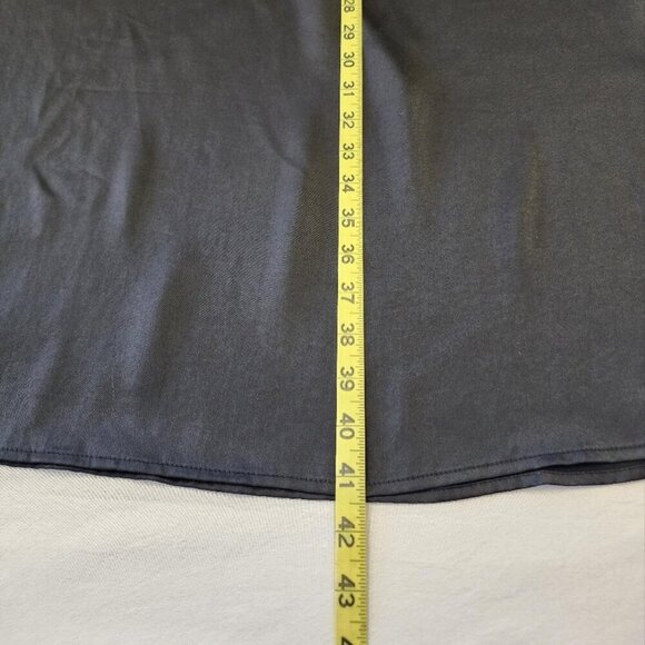 H&M Women's Elegant Black Slip Dress Straight Side Slit, sz SM - Picture 6 of 11